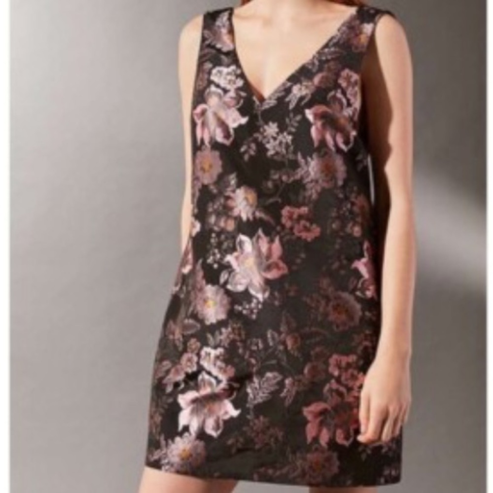 Urban outfitters jacquie jaquard floral tie back dress xs